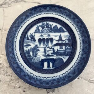 Rare Mottahedeh‎ Blue Canton Luncheon Plate Numbered Charleston Vista Alegre